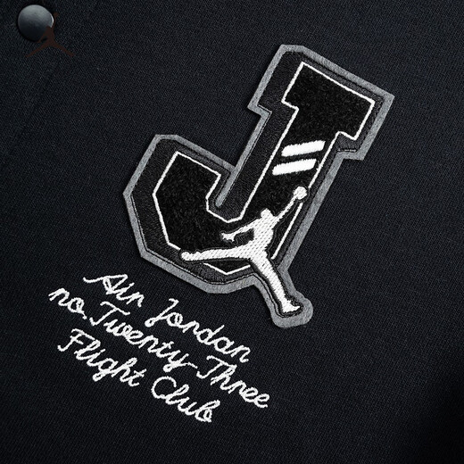 NIKE JORDAN Nike AJ children's shirt 2025 spring new comfortable terry children's long-sleeved shirt black 130/64(7)