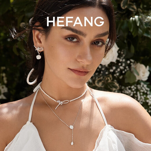 HEFANG He Fang Jewelry Rose Ribbon Necklace Silver Clavicle Chain Light Luxurious and High-end Birthday Gift for Girlfriend Necklace