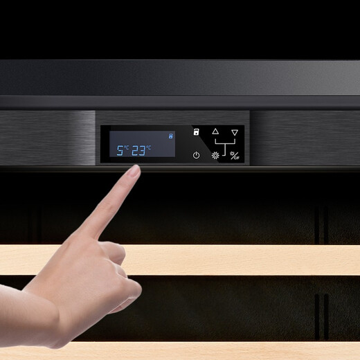 PULADI frequency conversion first-class energy efficiency red wine cabinet constant temperature wine cabinet embedded frost-free wine compressor home living room commercial display office refrigerator cabinet first-class energy efficiency frequency conversion single door/black 336L