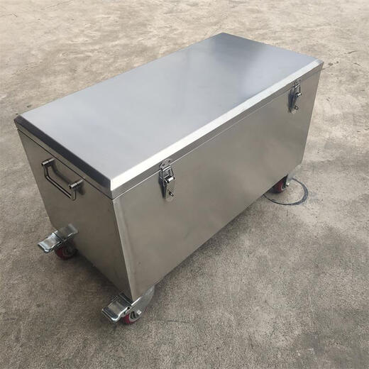 Stainless steel tool box 304 thickened type with wheels large portable hardware tool box storage box repair 304-Length 600 Width 300 Height 300