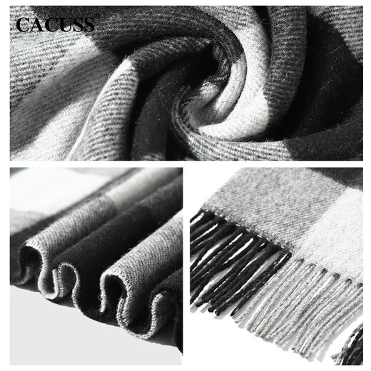 CACUSS WOOL SCARF CHARME D'HIVER HEMS MENS ET Échec épaissie Boîte cadeau haut de gamme pour le cadeau d'anniversaire de papa