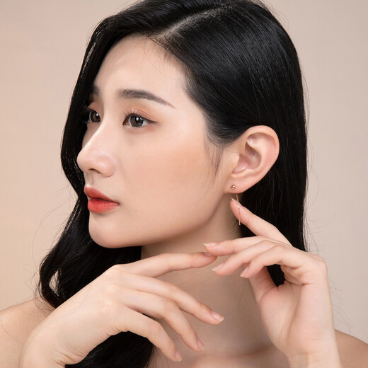 Liuguifu Jewelry Christmas Gift Xingmeng K Gold Ear Wire 18K Rose Gold Color Gold Ear Wire Earrings Women's Birthday Premium Sensation for Your Girlfriend