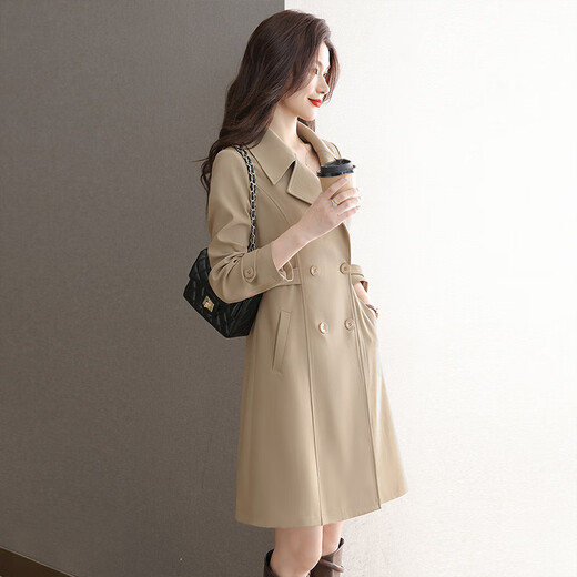 Cypress House mit mittlerer Länge Windbrecher 2025 Herbst Neue Frauenkleidung Ausschnitt Temperament Pendler Lose Jacke
