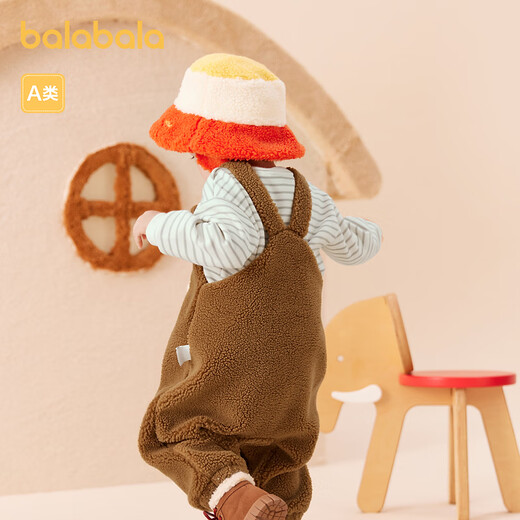 Balabala Children's Suit Boys Winter Clothes Girls Cotton Clothes Baby Overalls Two-piece Set Plus Velvet Brown-Bear Shape-50855 100 Balabala Children's Suit Boys Winter Clothes Girls Cotton Clothes Baby Overalls Two-piece Set Plus Velvet Brown-Bear Shape-50855 100