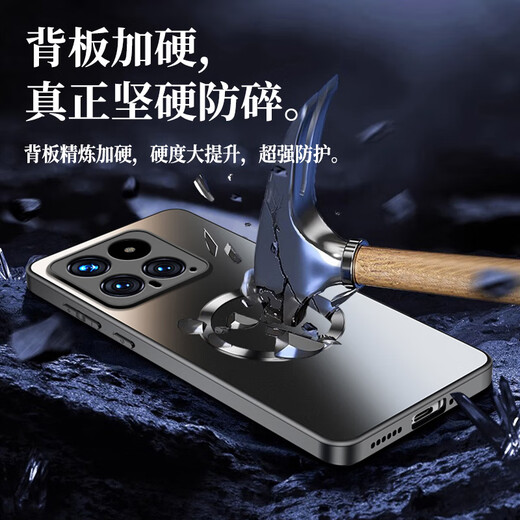 Milky Duck AG Matte Suitable for Xiaomi Mi 14 Mobile Phone Case Xiaomi Mi 14 Protective Cover Magnetic Charging Ultra-Thin Matte All-inclusive Anti-fall Men and Women Graphite Black