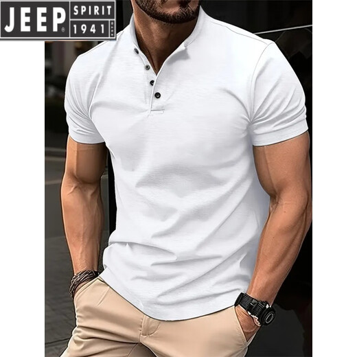Jeep Spirit Herren kurzärmelig Slim Slim Cotton Burgundy T-Shirt Herren Trendy Jung