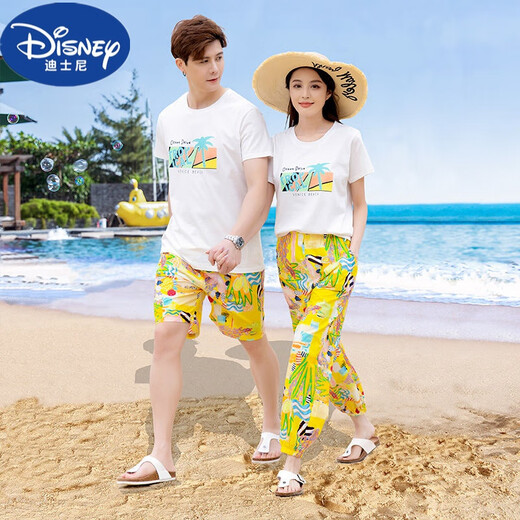 Disney (Disney) beach parent-child clothing summer clothing new family of four and three fashionable suits for sixty-one mother-daughter clothing Sanya suit 9887 boy baby 100 (suitable for 25 Jin [Jin equals about 0.5 kg])