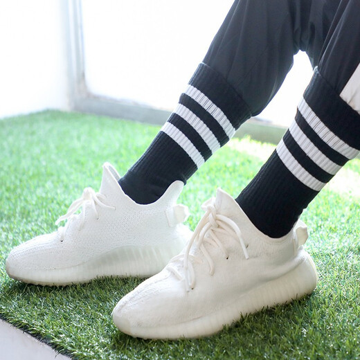 阿迪达斯（adidas）袜子男女 2025夏季新款运动休闲袜跑步训练透气耐磨低帮男袜女袜 FH6629/黑色/中筒/单双装 L