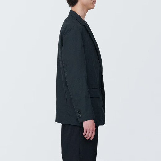 无印良品 MUJI 男式 便携 夹克 男士外套春季款男装 西装小西服AD0VAA4S 黑色 L (175/100A)