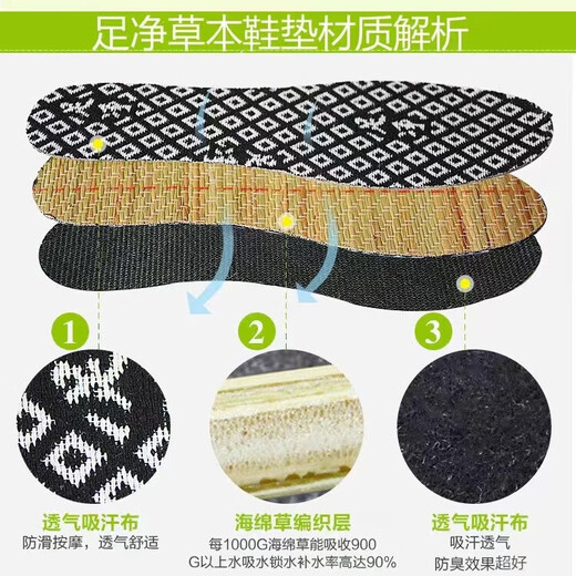 足净防臭鞋垫男女吸汗透气除臭皮鞋汗脚运动薄款香型夏季男士鞋垫 黑色3双除臭9901鞋垫 46码