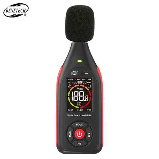凌誉勋定制数字式噪音计噪声测试仪声级计分贝仪音量检测仪测试器GT1355 GT1355【VA彩屏/31000笔数据存储
