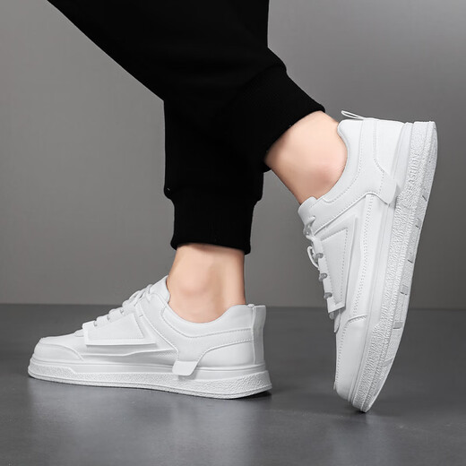 
Changxiang Huili shoes men's spring and summer casual sports men's shoes men's sports board shoes soft sole lightweight and versatile flat sole classic white shoes YJ-1105 white 41