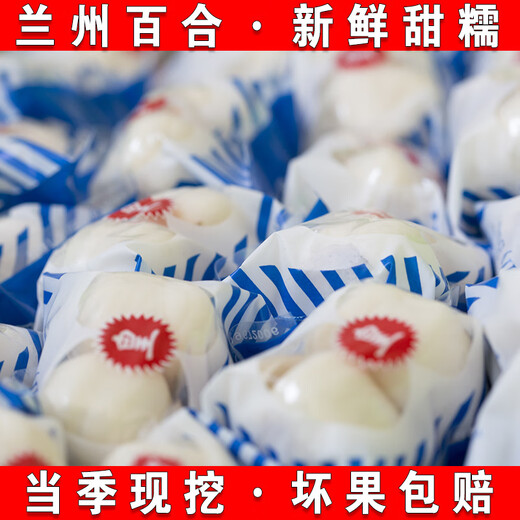 Jingmi Lanzhou Lily Fresh Lily Edible Sweet Lily Net weight 2Jin Jin is equal to 0.5kg 3 pcs per pack, total 6 packs, straight from the source