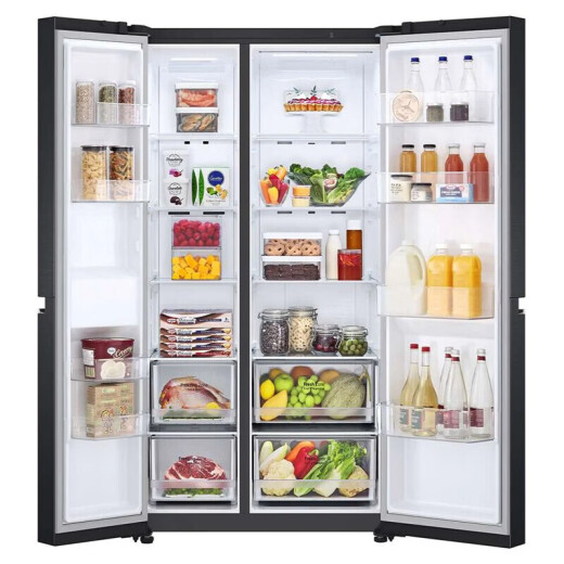 
LG [National Subsidy 15%] Refrigerator large-capacity cross-fold four-door ultra-thin embedded fully automatic ice-making integrated living room household fresh air-cooled frost-free frequency conversion and energy saving [large-capacity 655 liter double door] S651MC16