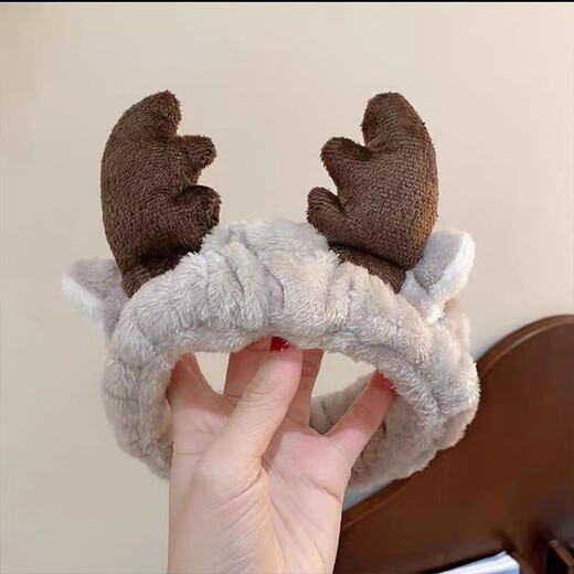 Shusu face wash, hair band, makeup and skin care, unisex simple headscarf, internet celebrity hair band, coffee antler hair band