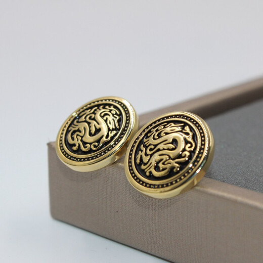 Xifei Men's Brooch Retro Pattern Alloy Dragon's Leap Badge Calm Gentleman Short Needle Butterfly Buckle Suit Overcoat Clothing Accessories Business Casual Single