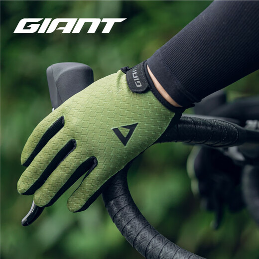 Giant Rush Mark autumn and winter long finger gloves, windproof, warm, shock-absorbing, wear-resistant, touch-screen bicycle equipment, graphite black (suitable for 5-15 C) M