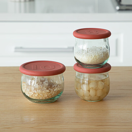 Shimoyama importiertes versiegeltes Jar Tulp transparentes Glas Jar Mason Flasche Honig Joghurtglas [1050 ml] Glasglas - 1 Stück (einschließlich Zubehör)