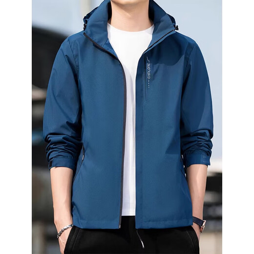 以纯连帽休闲外套男ins2025春秋季新款防风山系冲·锋衣夹克男士 681黑色 连帽防风拒水 XL