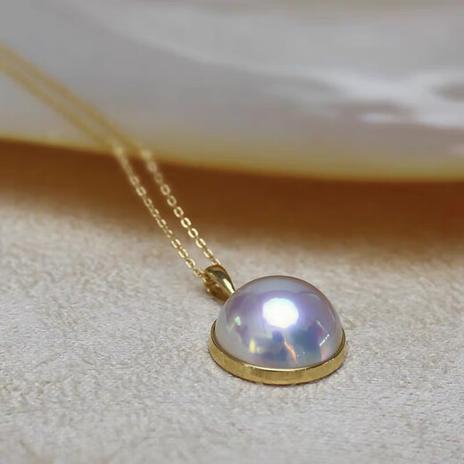 Xian Lai Court Hong Kong Jewelry Show Aurora Japanese finished products Seawater pearls Mabei pendant 18-k-gold encrusted Mabei Upgraded thickened version (almost flawless) 16-17mm