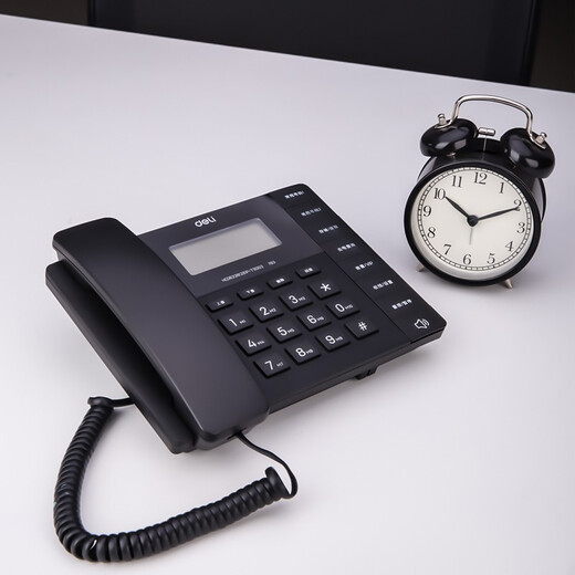 Deli Caller ID office home phone landline telephone wired hotel front desk customer service telephone wall phone landline telephone landline 13567 black
