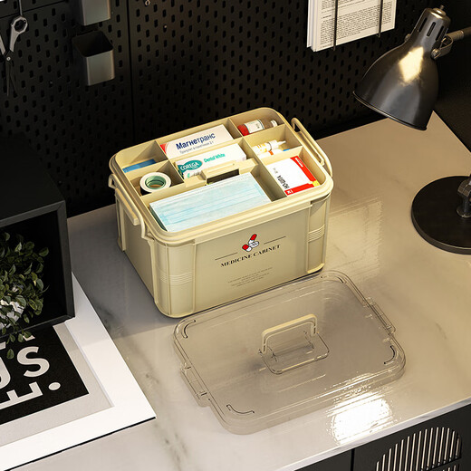 Yueka household medicine box multi-functional medicine storage box first aid box medicine box portable visual multi-layer storage box large