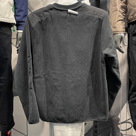 耐克（NIKE）卫衣男士春秋季外套摇粒绒保暖运动服时尚圆领休闲套头衫 DD4855-010黑色  M