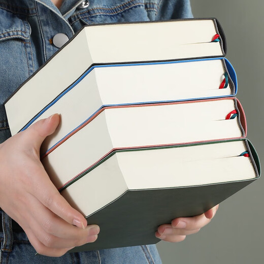 FARAMON A5 Épaissifié Notebook 736 pages A4 en cuir souple de haute valeur simple Extraits d'étudiants peut être personnalisé A4-bleu [Blank 736 pages]