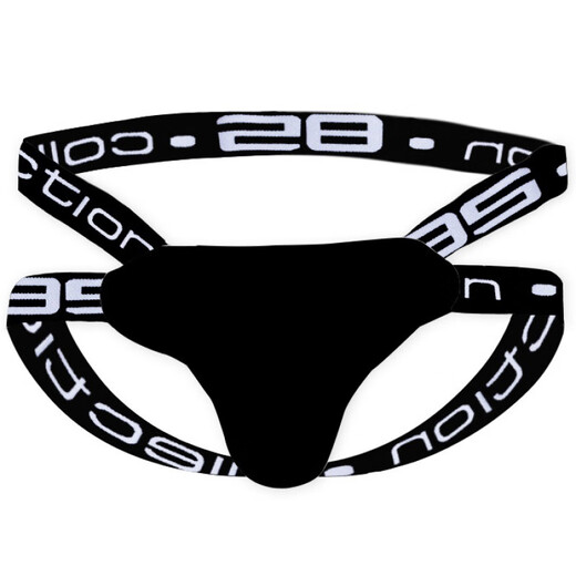 XVCOBS Sexy Men's Underwear Low Waist Tight Cotton Bikini Men's Double Butt Personalized Butt Raising Thong White M