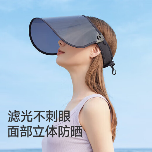 UV100 sun protection hat for men and women spring and summer anti-UV lens hat windproof sun hat sun hat 22429 germ rice