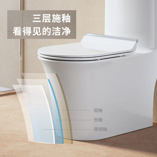 惠达卫浴马桶家用虹吸式冲水连体坐便器抽水马桶地排盖板缓降 6218N抗菌座圈 305mm