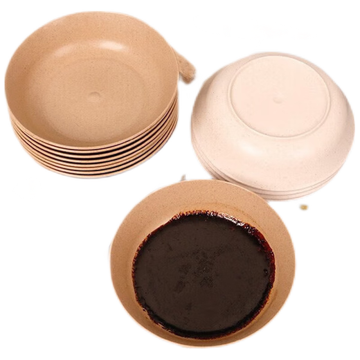 Shenfu rice husk flavor dish thickened household degradable sauce dish disposable seasoning dish small cold dish side dish soy sauce dish natural flavor dish 100 pieces