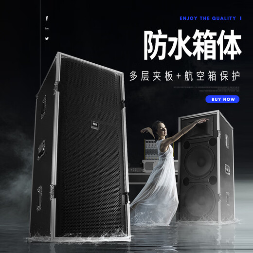 浮洛德舞台音响套装单12寸双15寸\/18寸低音炮铝包边音箱演出航空箱大功率婚庆 725音箱/双15寸 钕磁