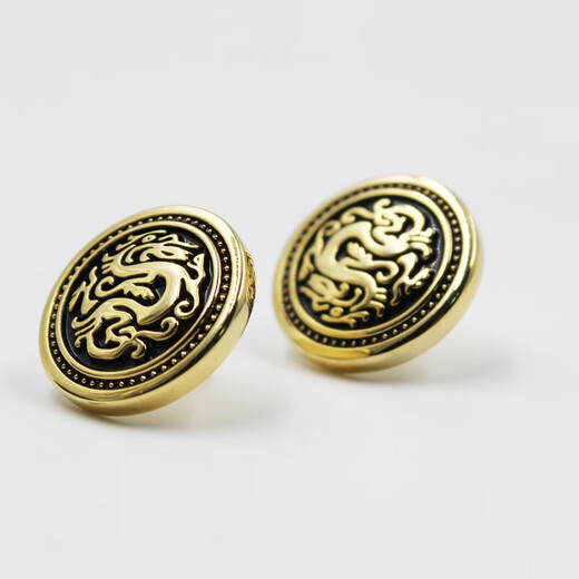 Xifei Men's Brooch Retro Pattern Alloy Dragon's Leap Badge Calm Gentleman Short Needle Butterfly Buckle Suit Overcoat Clothing Accessories Business Casual Single