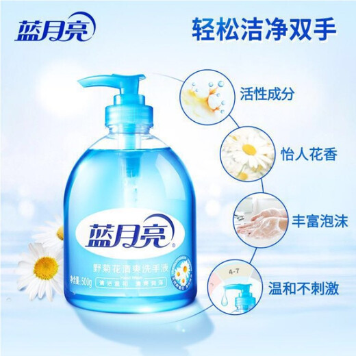 Blue Moon Hand Sanitizer with Rich Foam, Moisturizing and Antibacterial Aloe Vera 99.9% 500g + Refreshing Oil-Removing and Odorless Hand Sanitizer 500g