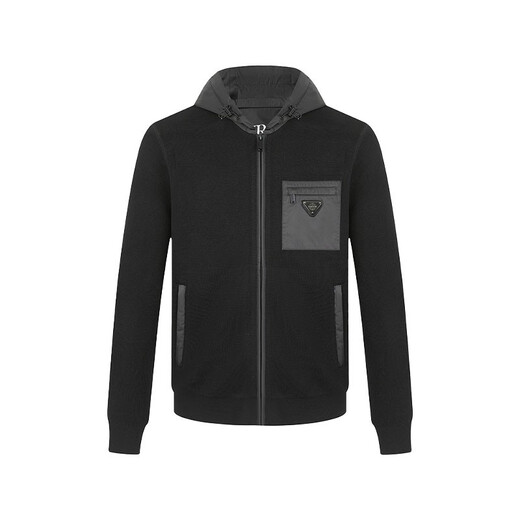 Veste pour hommes Orrdt Aolindon Spring and Automne Fashion Casual Wool mélange Veste en tricot chaude noire 52 (XL)