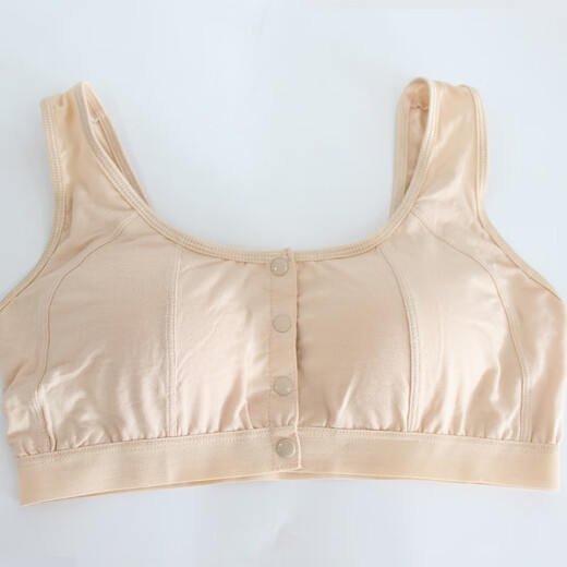 Angdii's breast bra without steel rings, special tube top button bra bra underwear mastectomy, comfortable and breathable 6031 skin color left XXL code