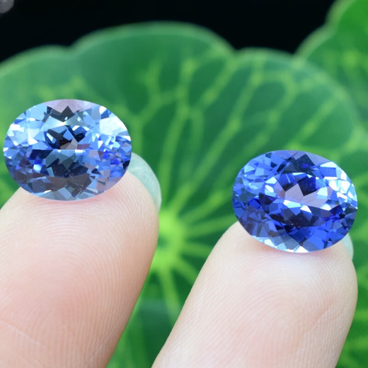 Ancient Ran cultivated sapphire 8A grade tanzanite loose stone oval cornflower blue ring surface loose diamond stone color treasure Tanzanite 10x12mm