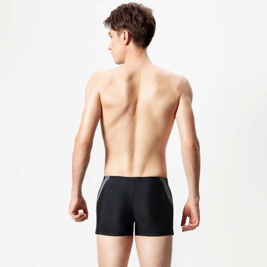 YINGFA professional men's swimming trunks boxer quick-drying large size resort hot spring swimming trunks men's new swimming equipment black and blue-3937 M recommended weight 90-110Jin Jin equals 0.5 kg