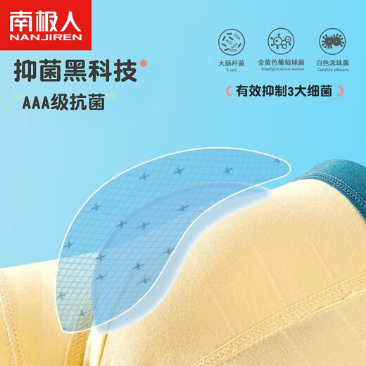 Antarctic children's underwear, boys' pure cotton boxer briefs, medium and large children's comfortable and breathable boy student baby boxer briefs, cartoon dinosaur 5 pieces 150 (recommended 130-145cm 57-72Jin Jin equals 0.5kg)