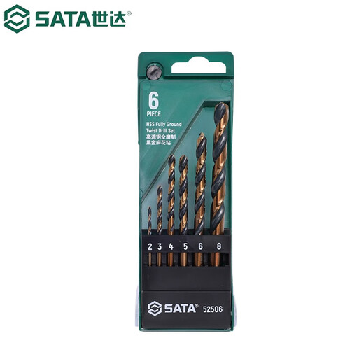 SATA Tools High Speed Steel Fully Ground Black Gold Twist Drill Set Drill Bit Specifications1mm-13mm Optional 6-piece Twist Drill Set 52506