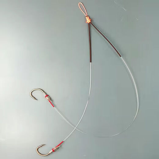 Kuinai upgraded version of running lead platform fishing knotless herring, grass carp, carp, large sub-line double hook finished line No. 12 hook No. 8 sub-line running lead (2 sets) knotless