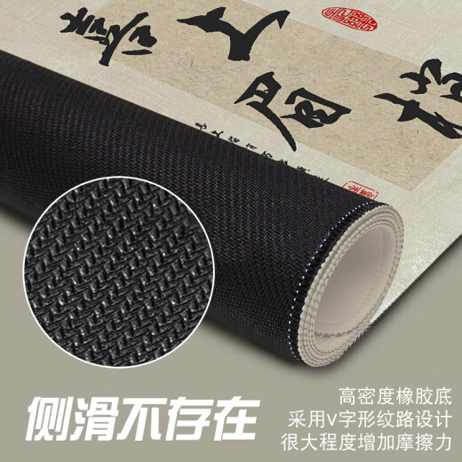 汝沁莲中国风水墨文字鼠标垫超大号诗词电脑桌垫可定制办公键盘垫电竞软垫子高颜值游戏卡通动漫加厚锁边 7374滕王阁序 600mm*300mm*2mm