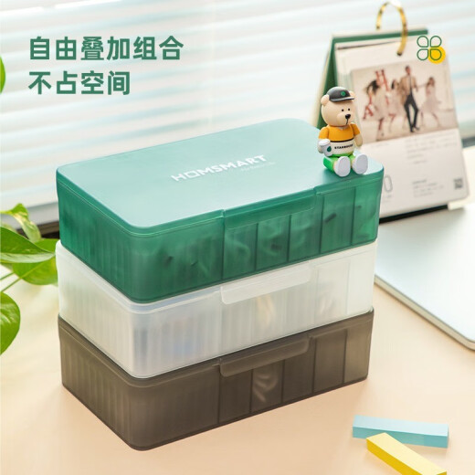 Little helper mobile phone data cable storage box charger desktop cable management box wire box power cord storage artifact dark green does not include cable management tape, label stickers