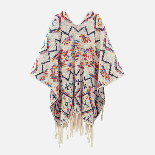 Cypress Chawlk Jacket 2025 Autumn New Women's Retro Retro Loose Jacquard Cardigan de punto en V de punto