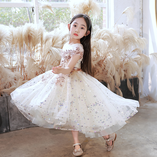Little Kayi Dan Girls Высококачественное вечернее платье Детская юбка принцессы цветочный детский платье для свадебного платья Маленькая девочка.