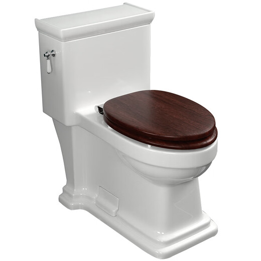 European retro toilet home bathroom flush rainbow style personalized creative American classical toilet Type A (solid wood cover) 400mm