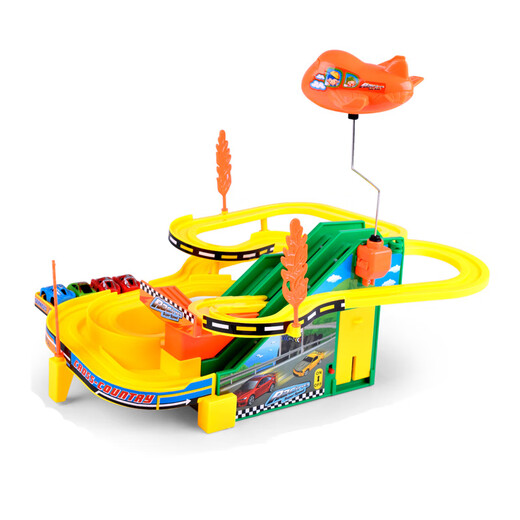 Chuangjingyi Select Children's Track Quzhi Kleinwagen Züge Set Auto Rennsport Elektrische Spielzeugauto -Auto Jungen und Mädchen Early Education Offizielle Standard Elektro -Tomas Kleiner Zug 8 Köpfe