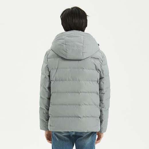 
Jeao down jacket men's short thick style casual business simple outdoor autumn and winter warm 90 duck down men's detachable hat 6296# Paris light gray M (170)
