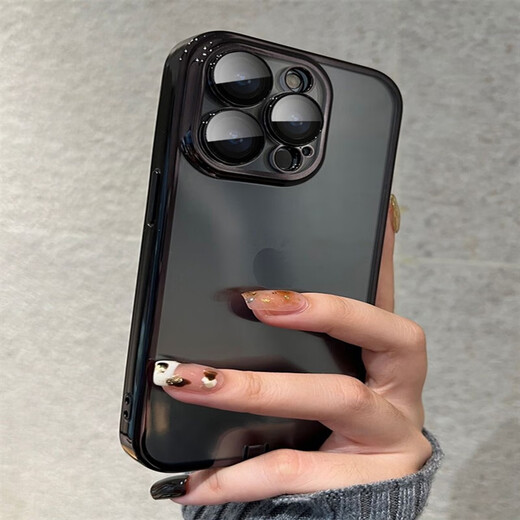 Mu Nian comes with dust-proof plug, suitable for Apple 15promax mobile phone case, transparent silicone soft shell, iphone15pro with lens film, fully transparent, with dust-proof plug and dust-proof net, iPhone15ProMax